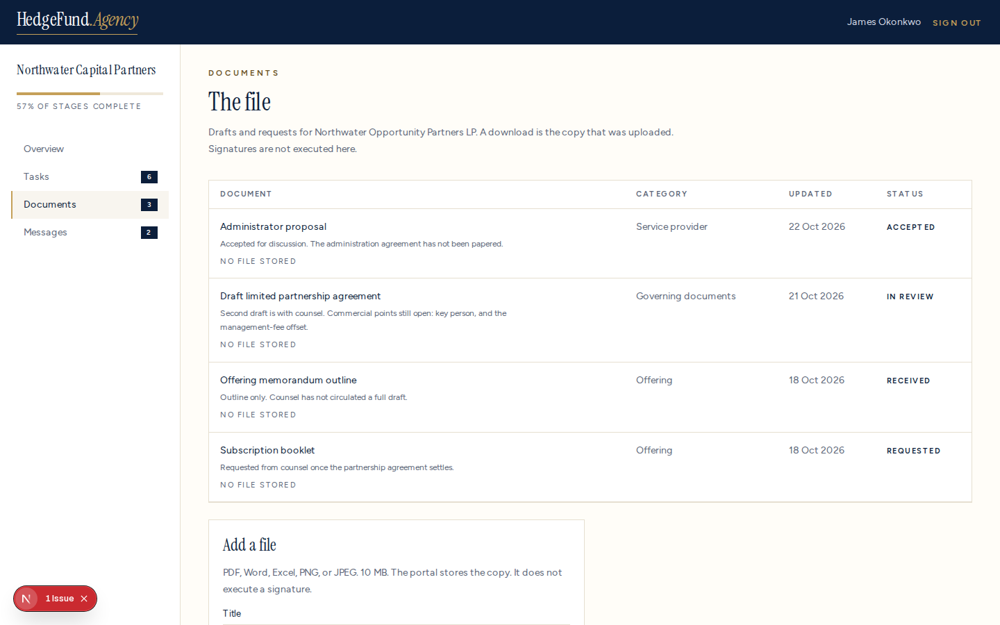 Document file with drafts, a subscription booklet request, and an administrator proposal
